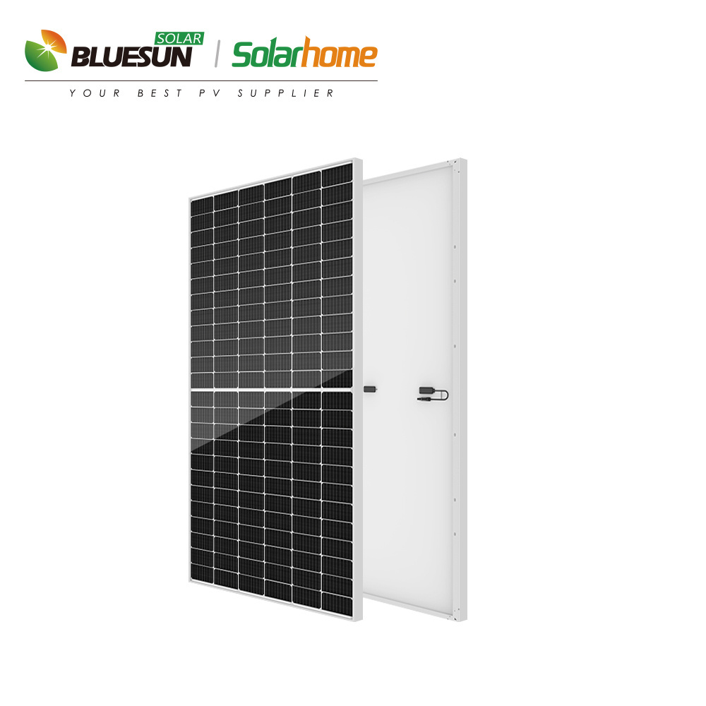 Tier 1 bluesun energy solar module bluesun solar 500w 110cells 1500VDC 210mm half cut 545w ac solar panels for EU market