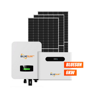 Ac Dc Power System Home Solar Kit 6Kw 10Kw 12Kw 15Kw Mppt Solar System With Solar Panels Battery And Inverter