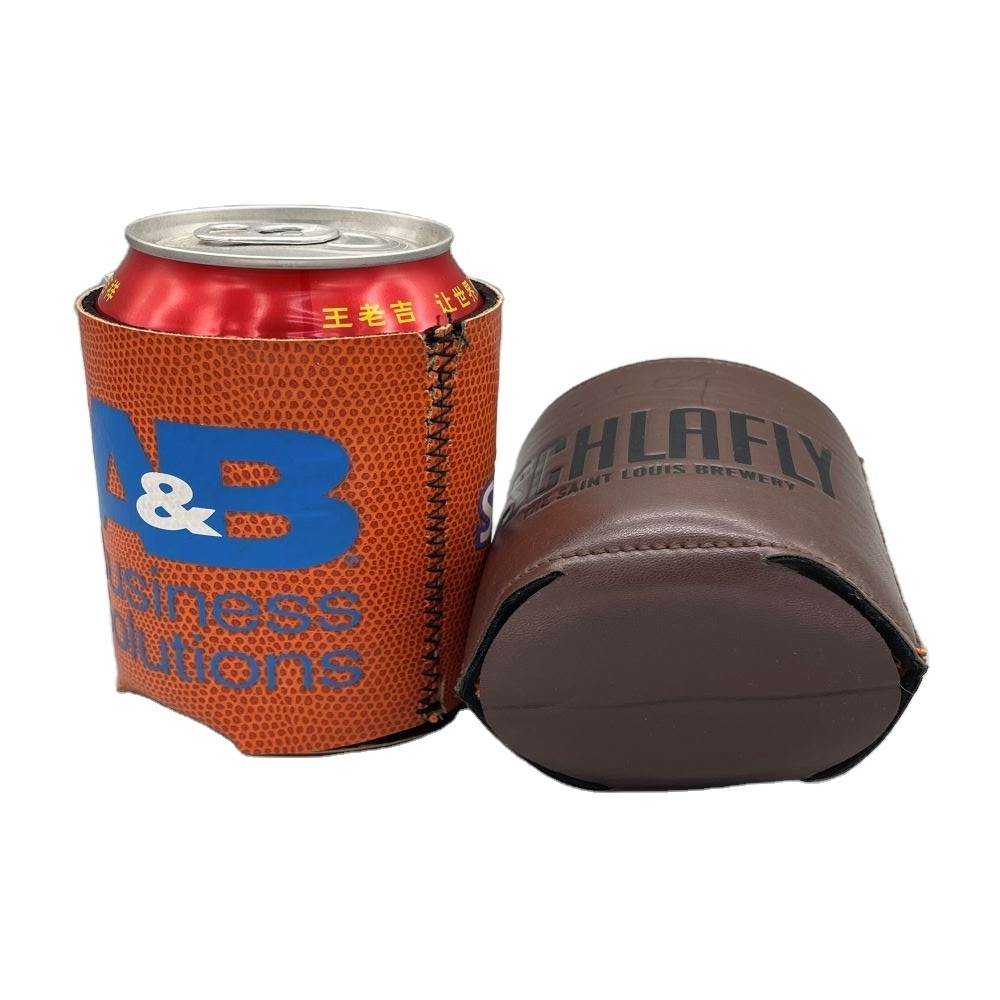 Sublimation Can Coozies blank Slim Beer Can Neoprene Leather Sleeve Stubby Holder