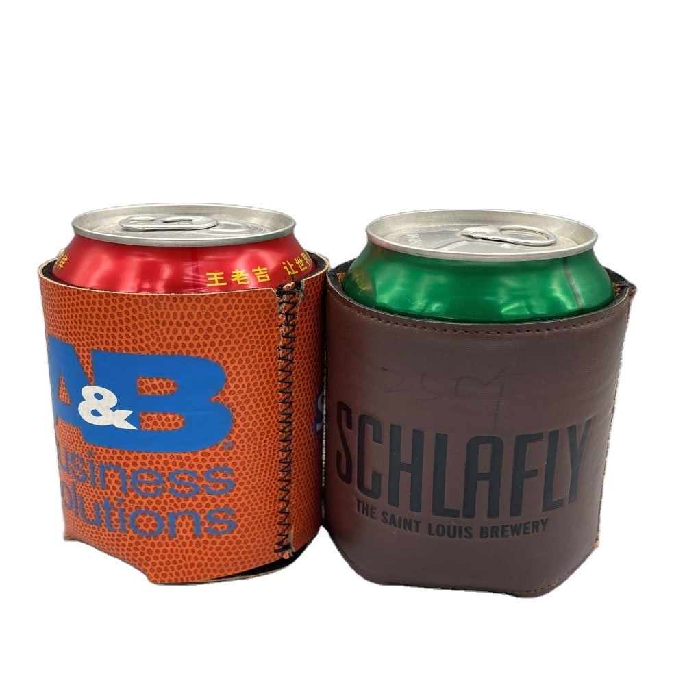 Sublimation Can Coozies blank Slim Beer Can Neoprene Leather Sleeve Stubby Holder