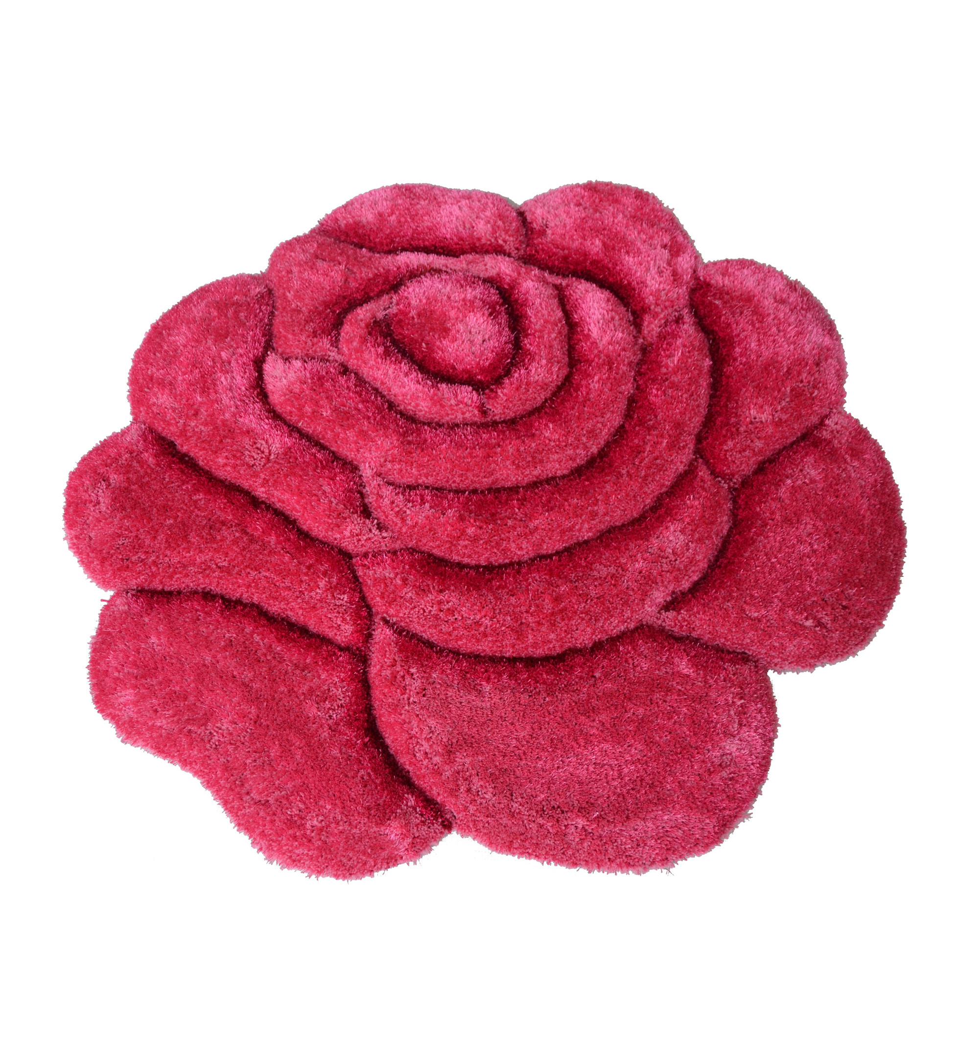 3D design grey color furry carpet flower shaped carpet