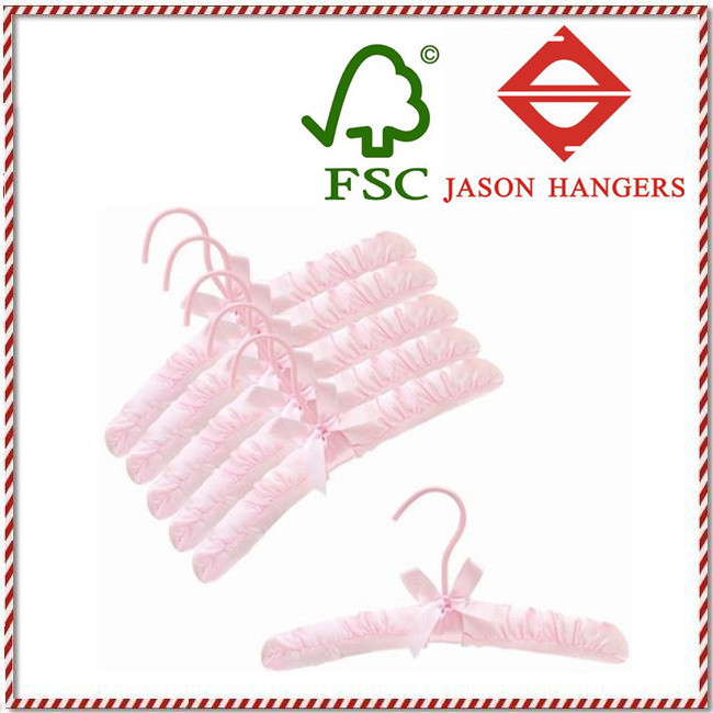 S001 Custom padded baby satin hanger