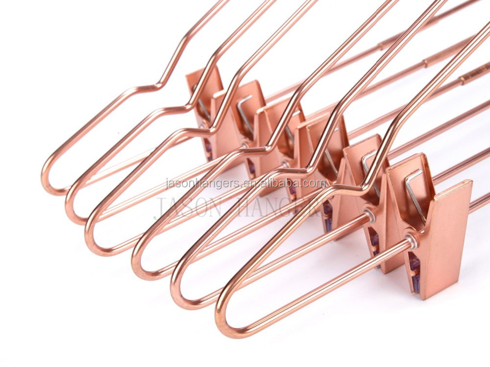 MH022 high quality custom rose gold metal coat hangers for clothes, hangers for clothes metal