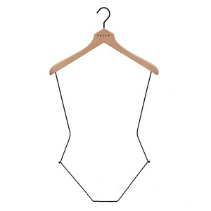 BH001 Deluxe beech wood swimwear full body hanger for display