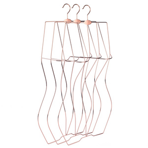 Durable Shiny Rose Gold Full Body Swimwear Metal Hanger Manufacturer