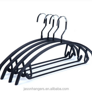 premium pvc matt clothes metal hanger with bar