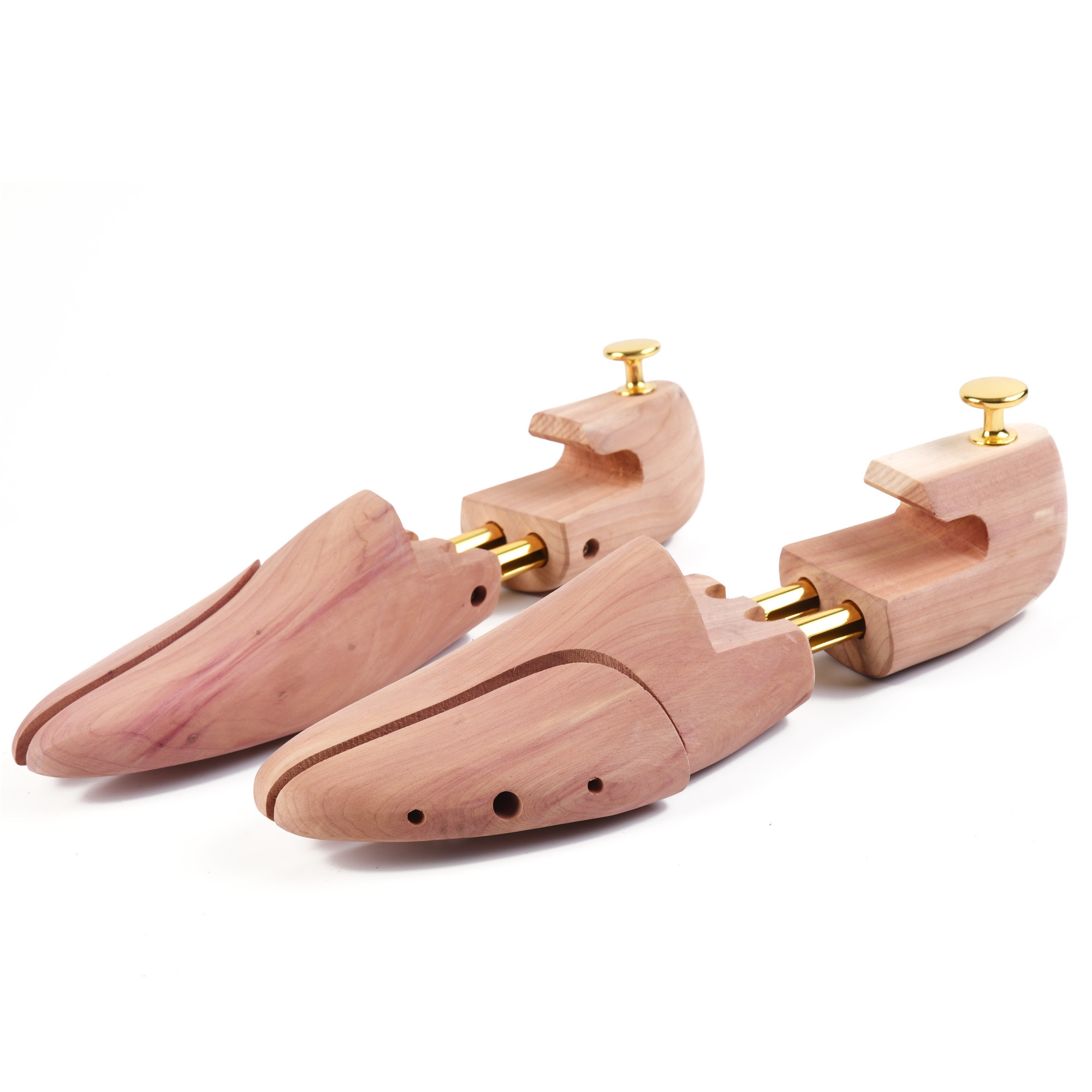 American Red Cedar Shoe Tree Wooden Customized Bright Adjustable Golden Accessories