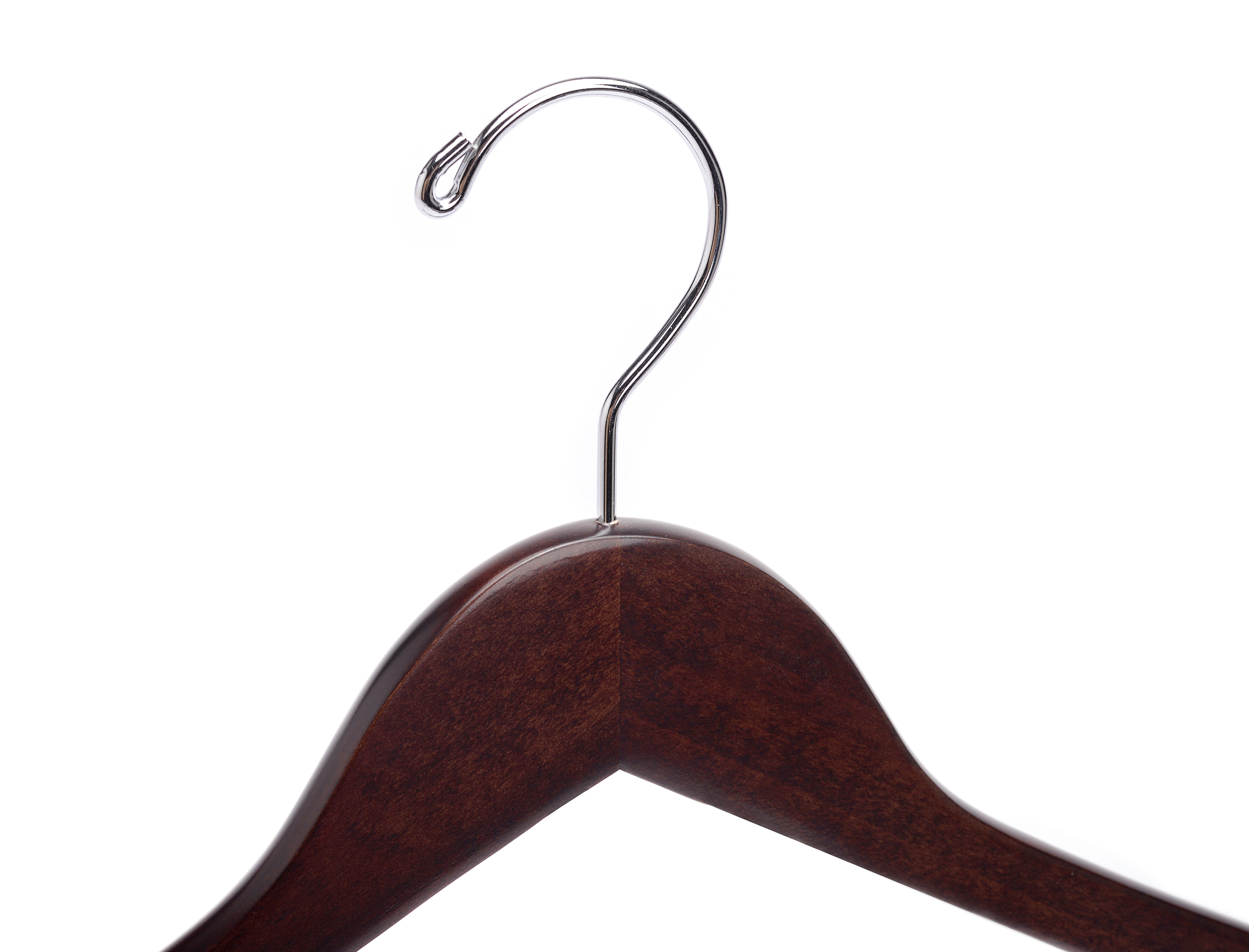 Factory Price Mahogany Solid Wooden Coat Shirt Suit Hanger Closet Organizer for Clothes