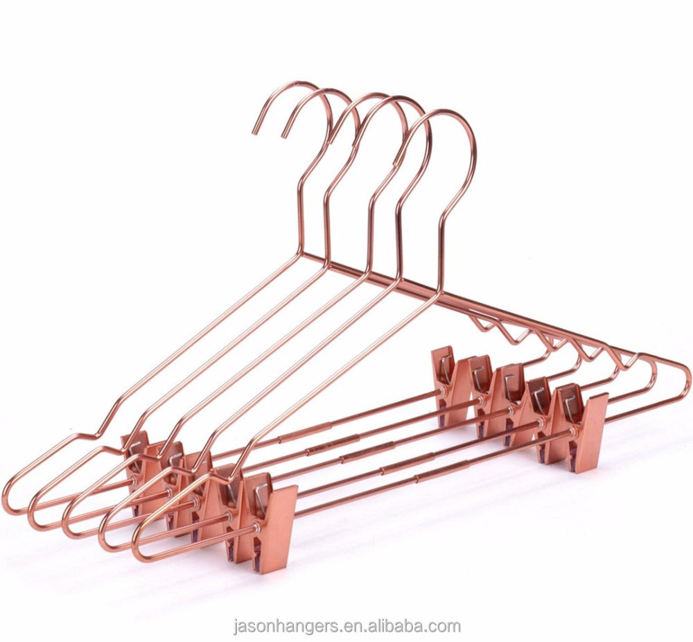 MH022 high quality custom rose gold metal coat hangers for clothes, hangers for clothes metal