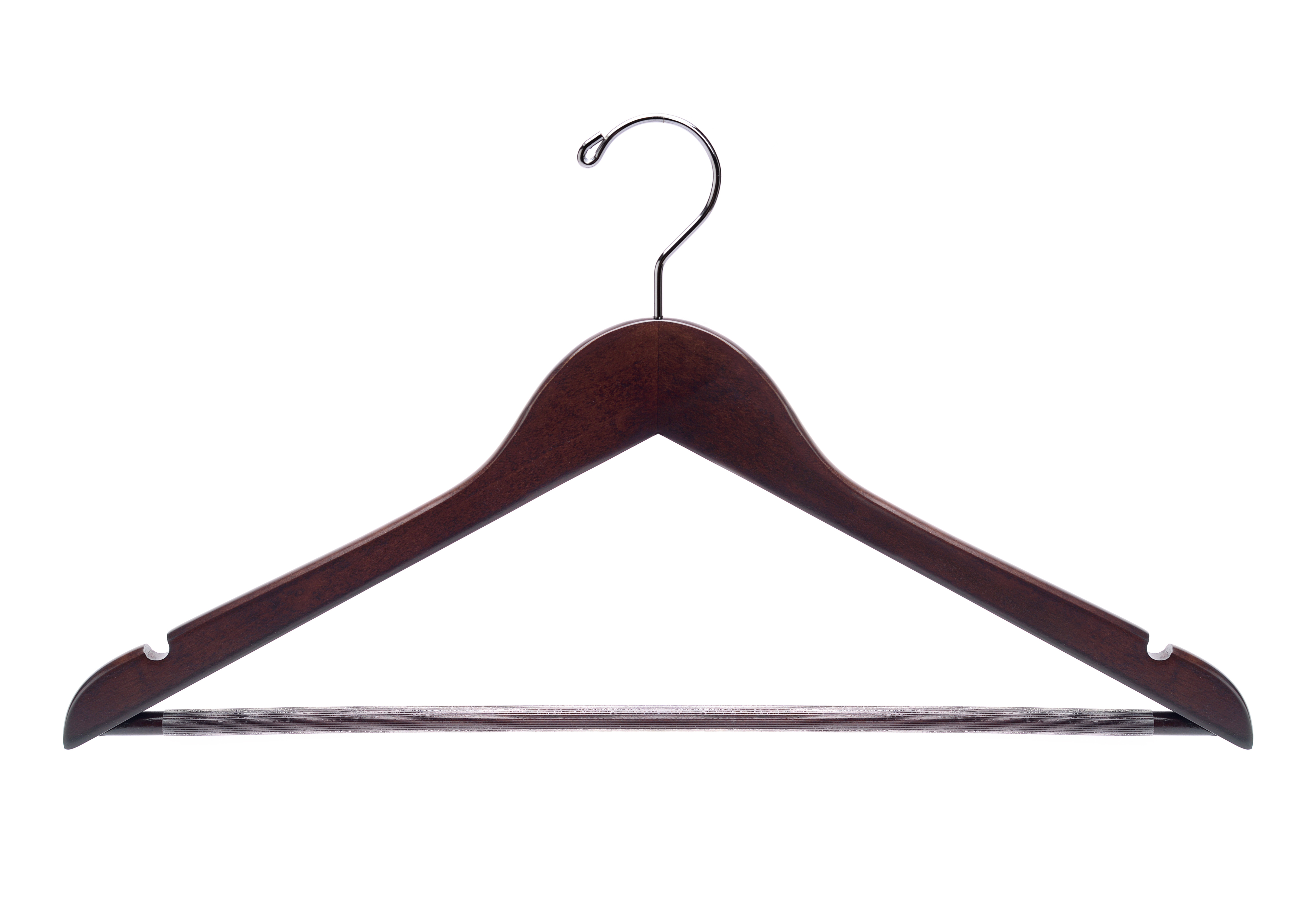 Factory Price Mahogany Solid Wooden Coat Shirt Suit Hanger Closet Organizer for Clothes