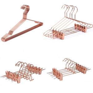 MH022 high quality custom rose gold metal coat hangers for clothes, hangers for clothes metal