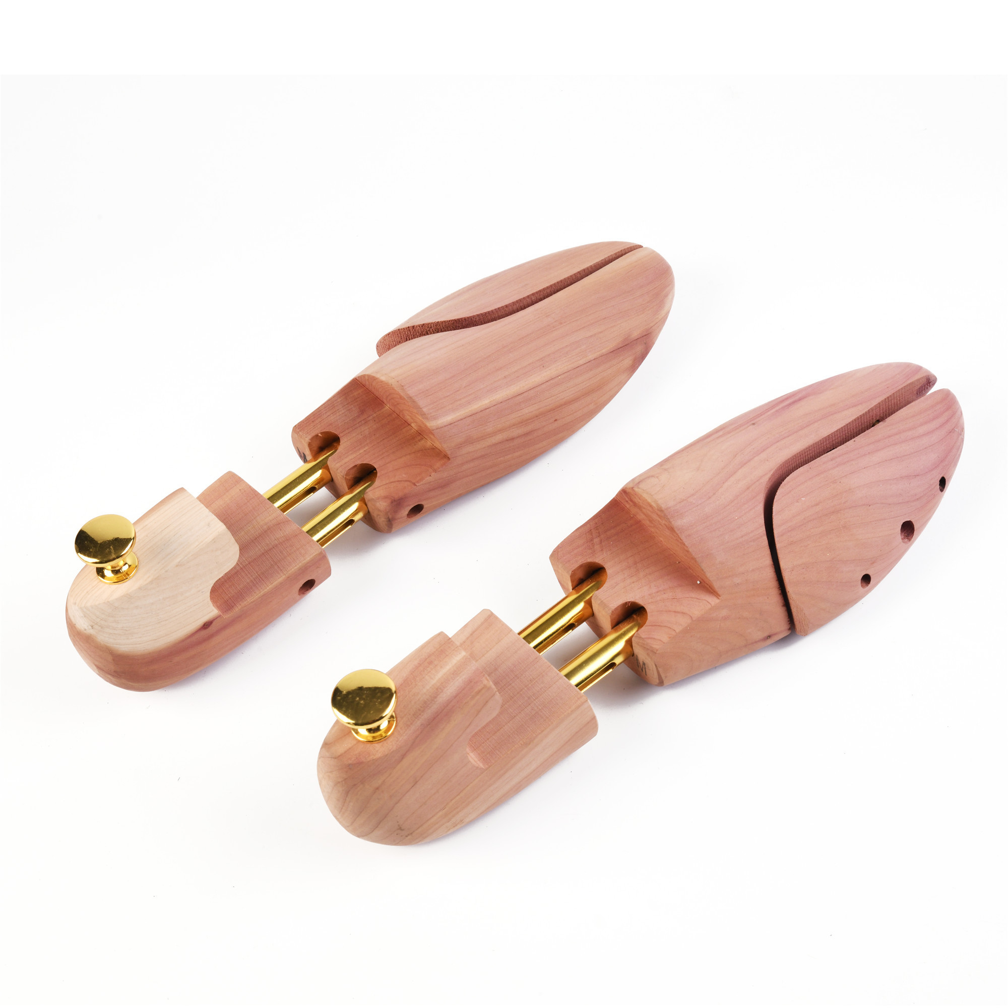 American Red Cedar Shoe Tree Wooden Customized Bright Adjustable Golden Accessories