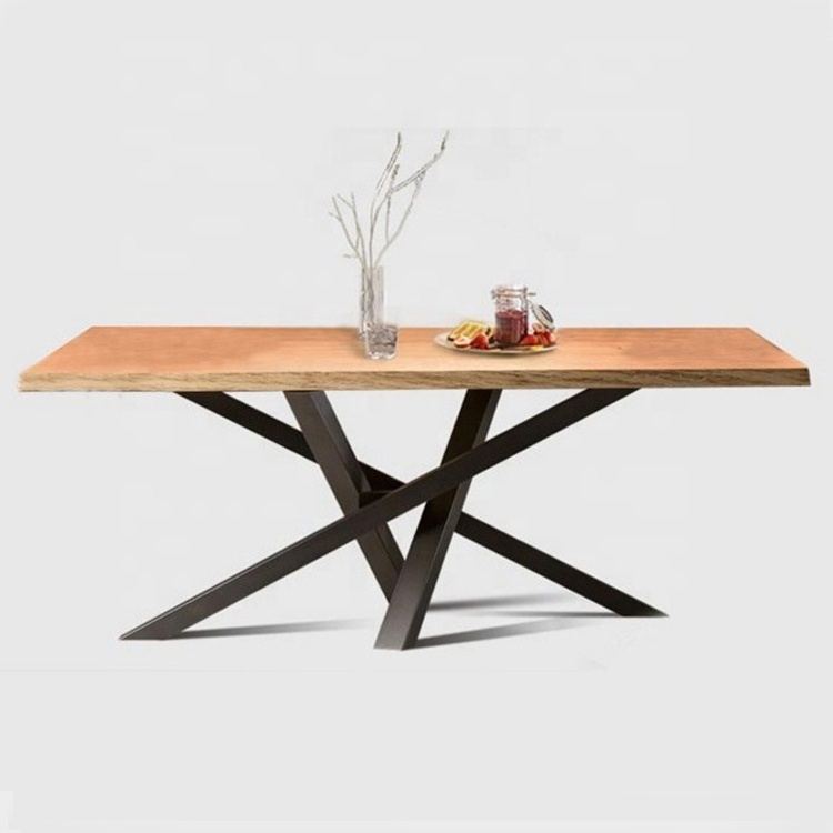 Table Base Industrial Heavy Duty X Shaped Side Cast Iron Steel Furniture Metal Dining Bench Coffee Legs Table Base For Tables