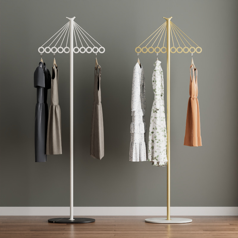 Clothes rack light luxury bedroom coat rack home living room clothes storage rack simple clothes pole