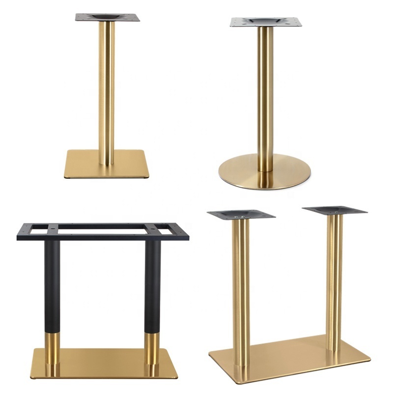 Dining Metal Round Bases Tulip Gold Stainless Steel Coffee Glass For Chrome Legs Table Base