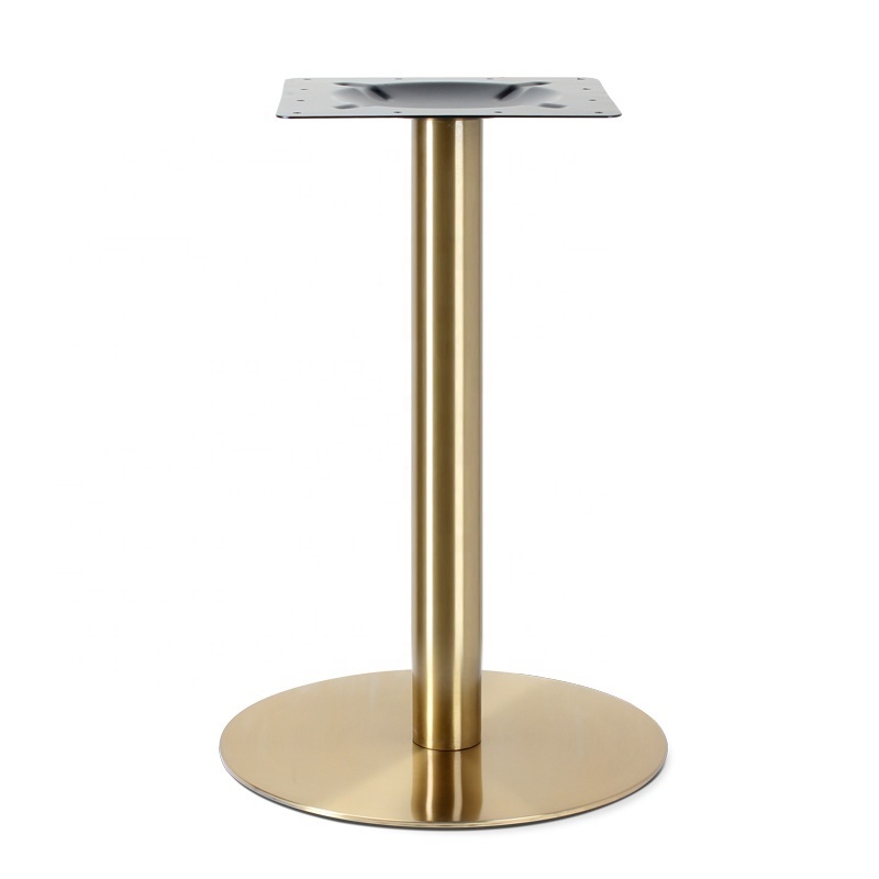 Dining Metal Round Bases Tulip Gold Stainless Steel Coffee Glass For Chrome Legs Table Base