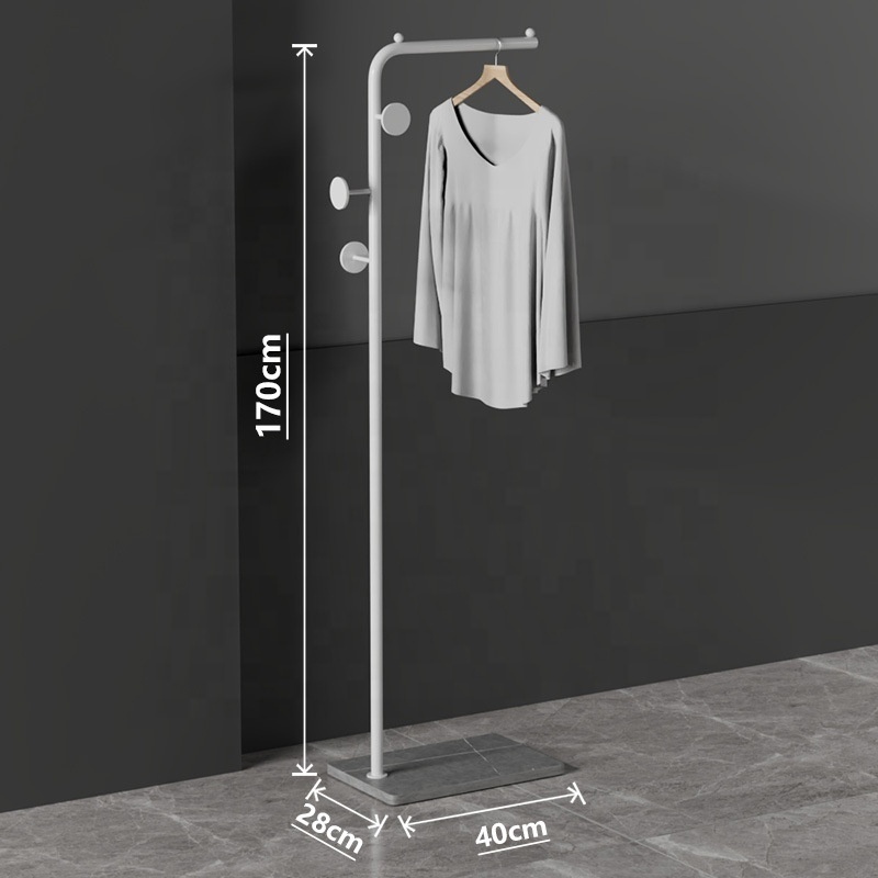 metal coat rack easy assembly hat stand 2024 hot sale marble base coat rack clothing store standing coat rack