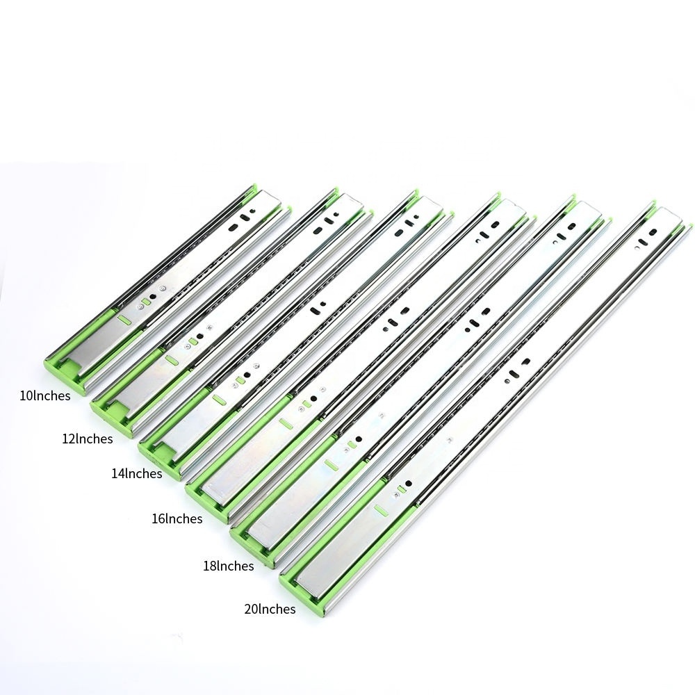 Drawer Slides Drawer Rail Furniture Ball Bearing Telescopic Full Metal Kitchen Steel Soft Close 45mm Slide Black Soft Closing