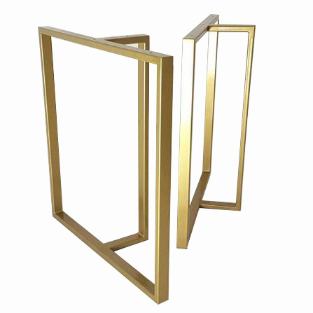 Premium Quality Coffee Table Legs, U Shape Frame Legs Rose Gold in Polished Brass Iron Contemporary Table Legs Stainless Steel