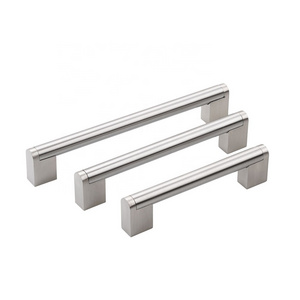 Square Handle Hollow Furniture Kitchen Door Pull Brushed Satin Nickel knob  Home Decoration Wardrobe Cabinet Square Handle