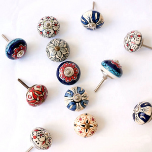 ceramic knob Retro style creative vintage drawer Antique Furniture ceramic Handles Knobs