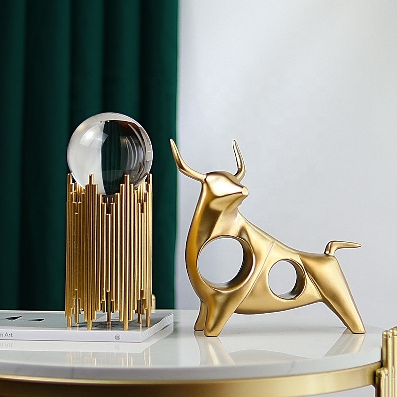 Home Decor Interior Modern Table Living Room Gold deer Accessories Other Luxury Crystal ball Decoration Home Decor For Home