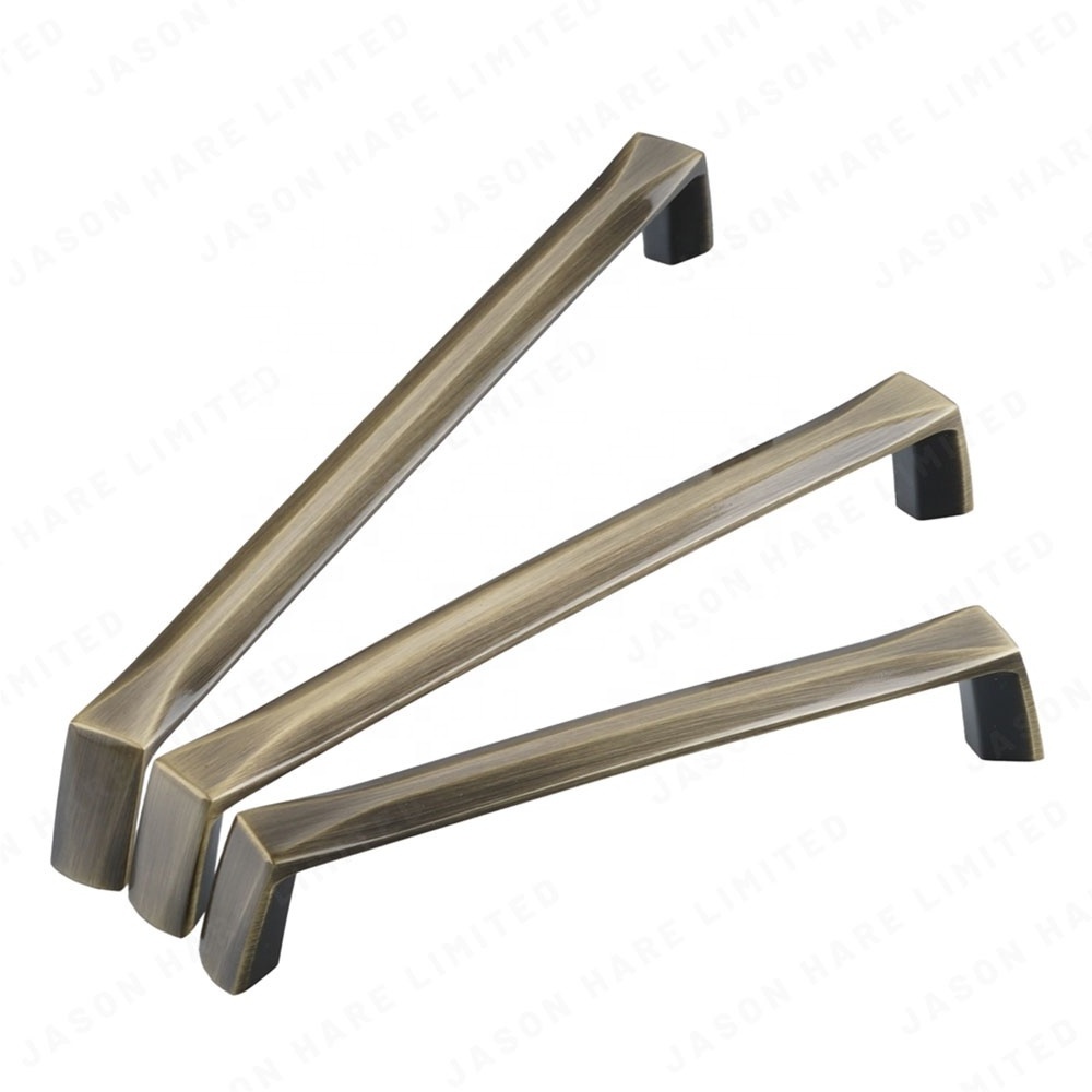 Furniture Handles Kitchen Hardware Cheap Zinc Alloy Pull Handles Hidden Cabinet  Antique Brass Polish  Drawer  Handles