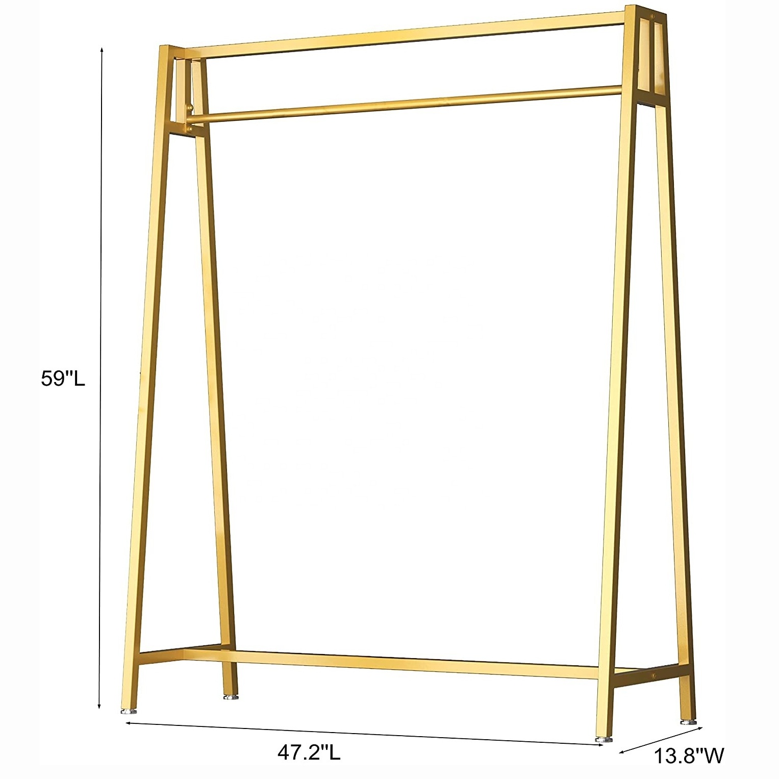 Garment rack Cloth Store Metal Display Stand Floor Hanging Rail Lady Clothing Display Golden Rail Garment Rack