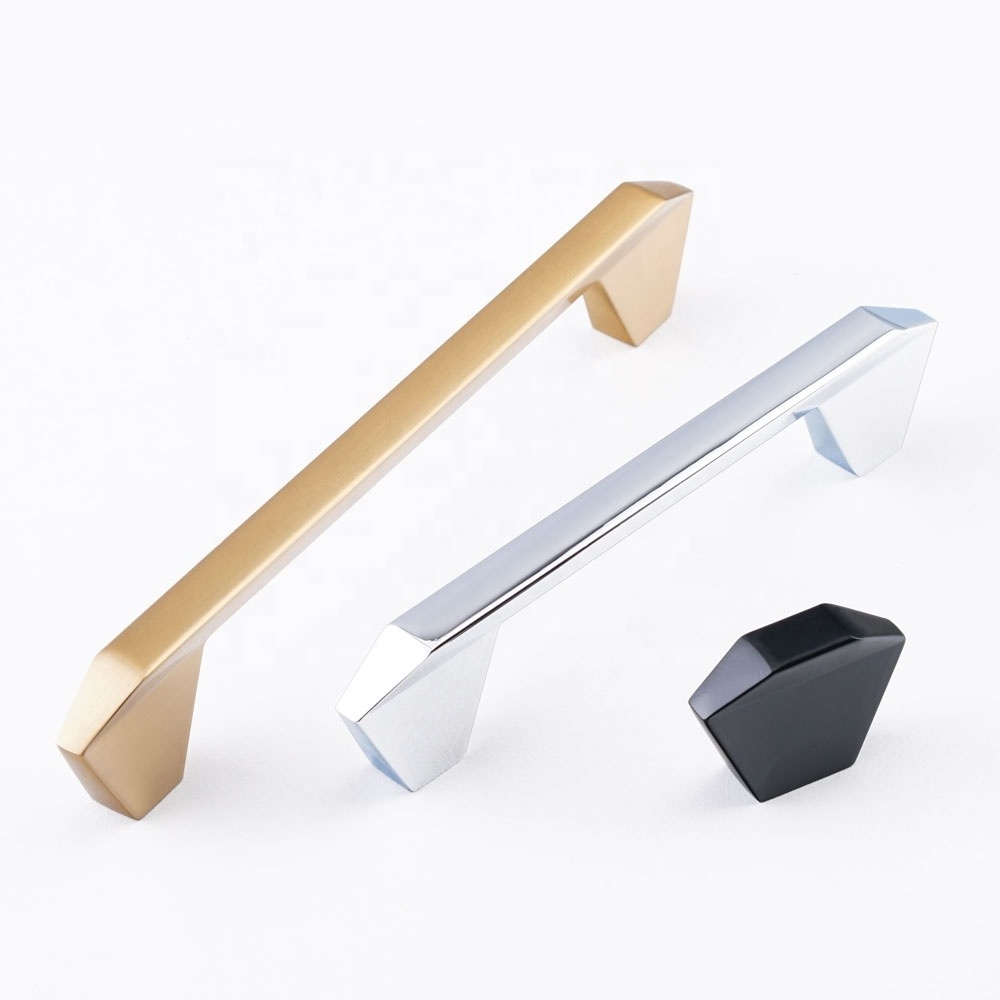 Furniture Handle Zinc Alloy Simple Style Modern Pull  Brushed Nickel Gold Black  Furniture Pulls Kitchen Cabinet Handles