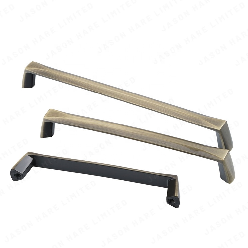 Furniture Handles Kitchen Hardware Cheap Zinc Alloy Pull Handles Hidden Cabinet  Antique Brass Polish  Drawer  Handles