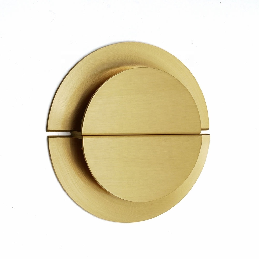 Semicircular Handle Luxury brass half moon cabinet handle furniture bedroom kitchen hardware knobs and pulls