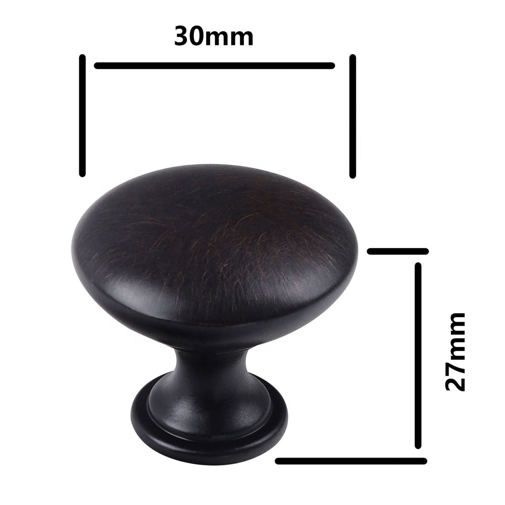 Furniture Handle Wholesale Oil Rubbed Bronze Cabinet Hardware Kitchen Handle Dresser Wardrobe Single Knob and Pulls