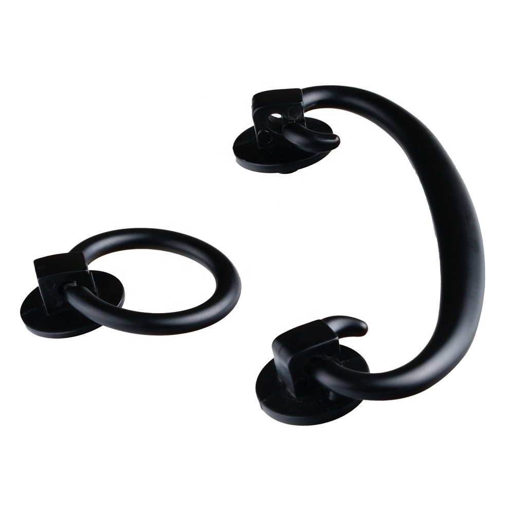 Black Coating Pendant And Ring Pulls Modern Simple Single Hole Handles Pendant Silver Drawer Pull Ring Small Round Handle