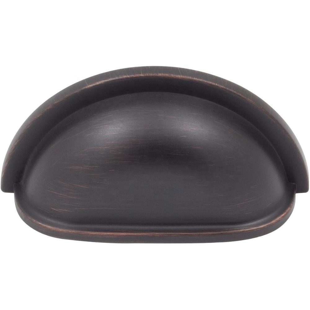 cup pull handle Traditional Brass Drawer Cabinet Handle Cup Pull Furniture Hardware Shell Shape Handles