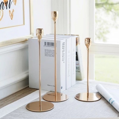 Candle Holder Table Nordic Modern Stick Wedding Decorative Candlesticks Stand Metal Gold Luxury Candle Holder For Home Decor