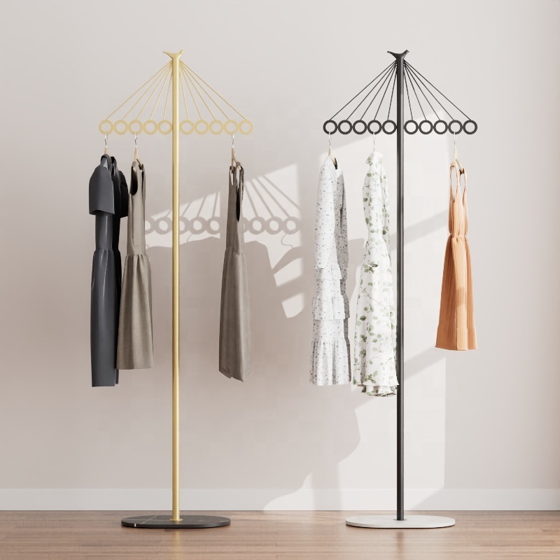 Clothes rack light luxury bedroom coat rack home living room clothes storage rack simple clothes pole