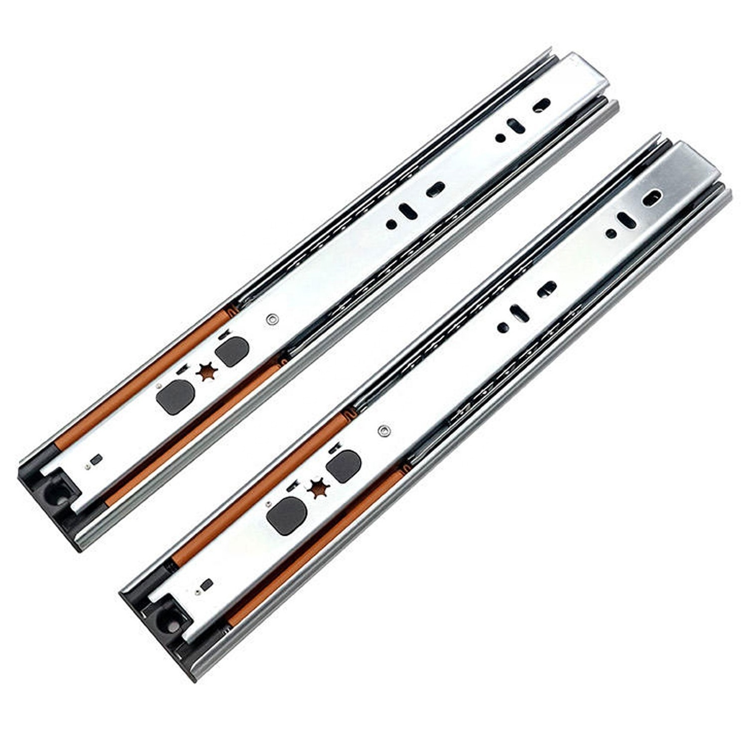 Drawer Slides Drawer Rail Furniture Ball Bearing Telescopic Full Metal Kitchen Steel Soft Close 45mm Slide Black Soft Closing