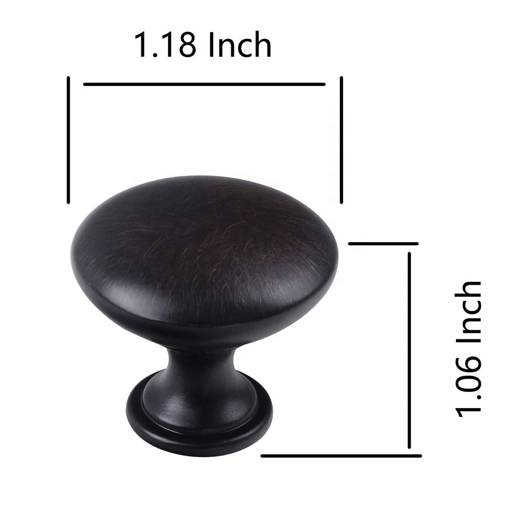 Furniture Handle Wholesale Oil Rubbed Bronze Cabinet Hardware Kitchen Handle Dresser Wardrobe Single Knob and Pulls