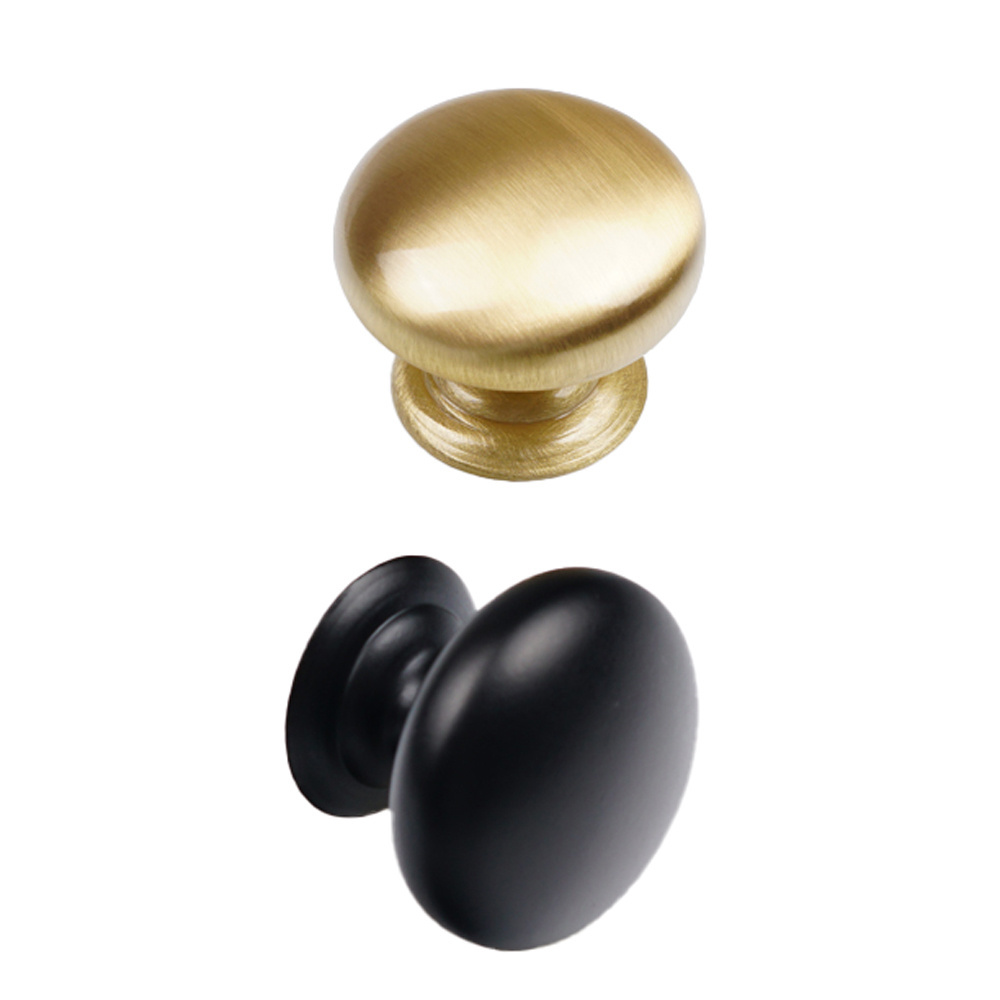 Matte Black Cabinet Knobs low price Single Hole Cabinet Pulls  hot sell Round Kitchen Cabinet Knobs