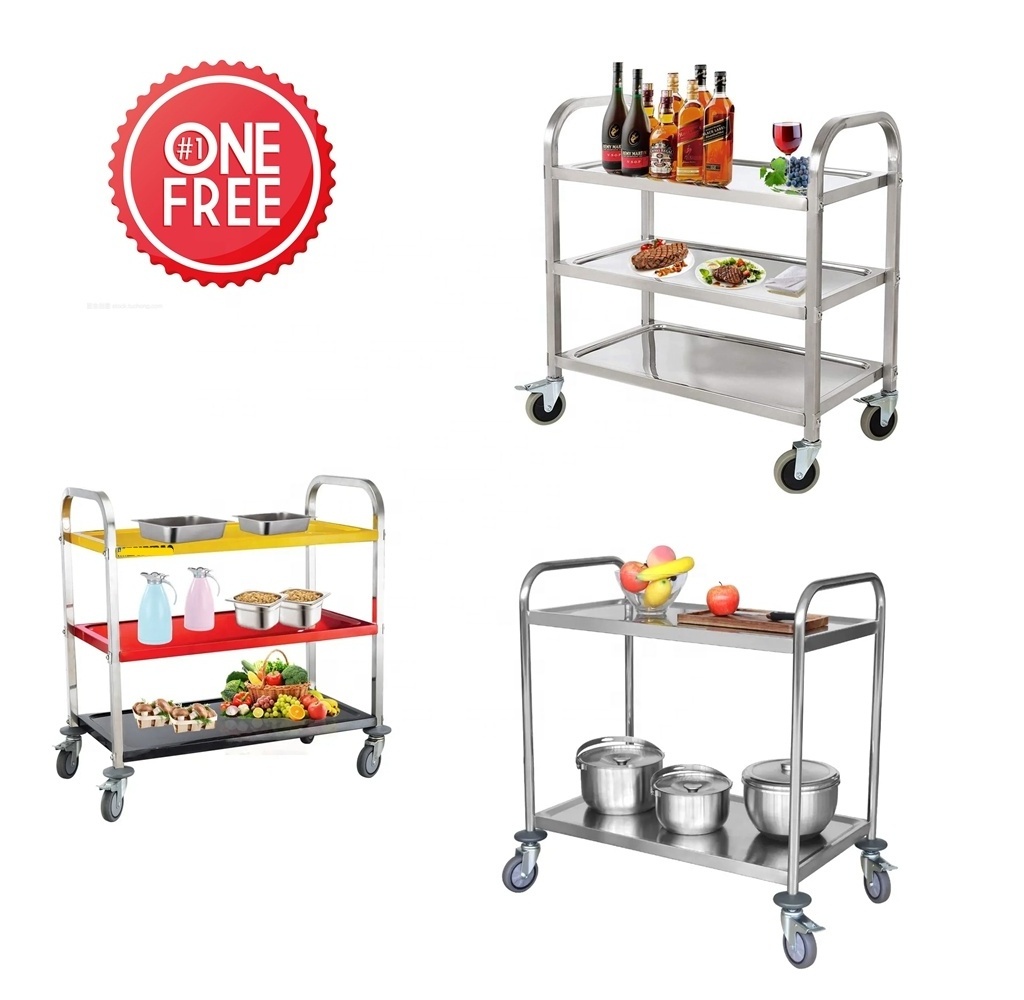 Catering Equipment 2-Tier Deep Cleaning Trolley stainless steel restaurant Catering Dining Food Service Trolley