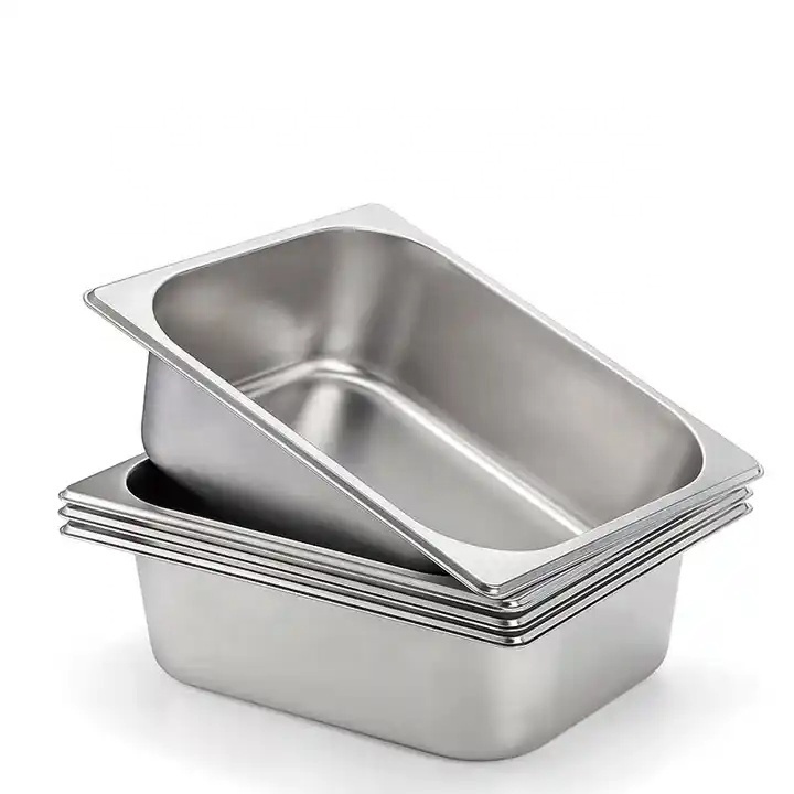 Hotel Commercial Catering Equipment Stainless Steel 201Food Container GN Pan Gelato Ice Cream Pan with Stainless Lid Customized