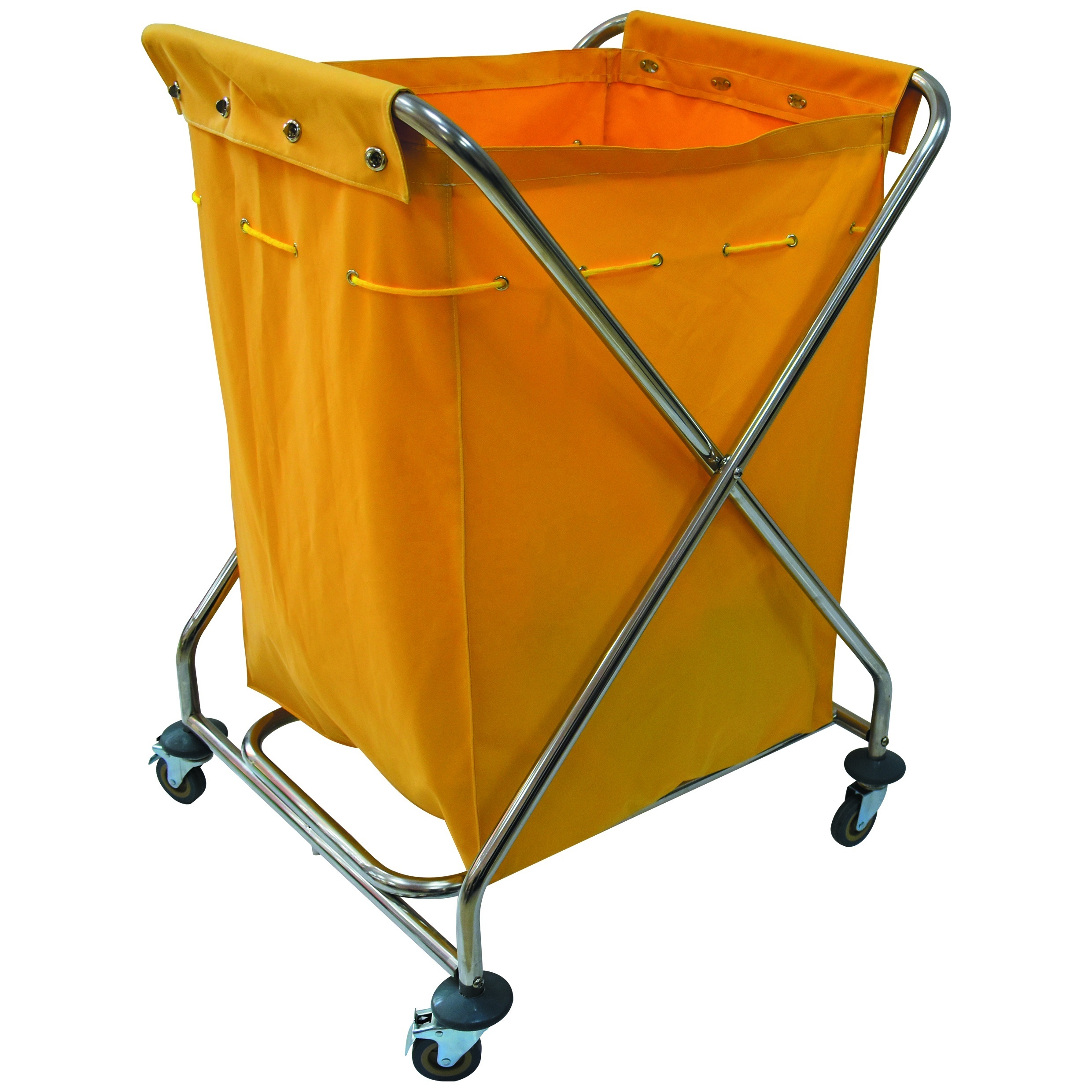 Square shape folding X frame type hotel laundry housekeeping cart trolley for room cleaning Service Trolley