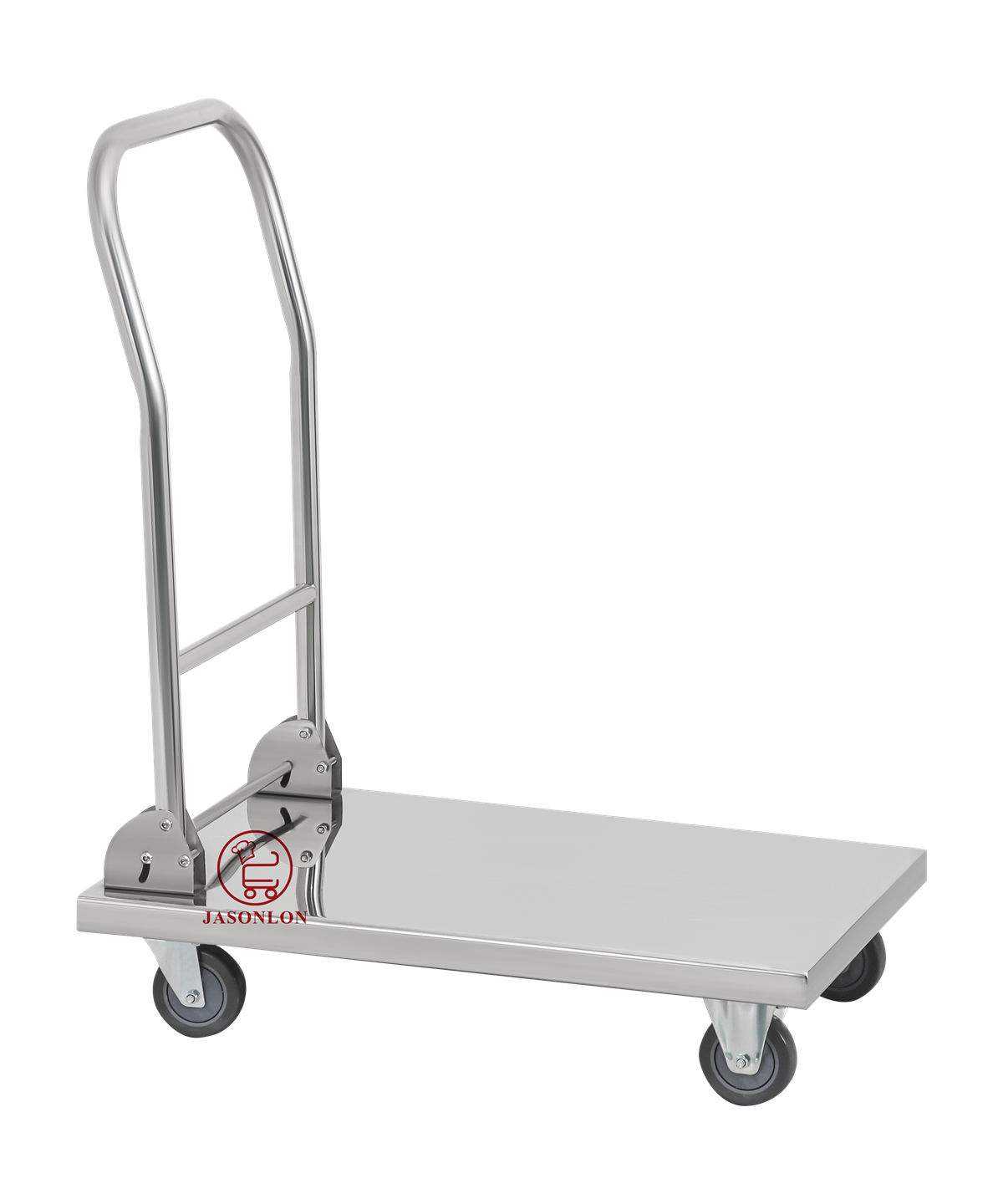 Factory Custom Stainless Steel Platform Foldable Hand Trolley For Transport Hand Carts Trolleys Heavy Duty Industrial Trolleys