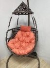 Garden Cane Furniture Metal Rattan Outdoor Patio Balcony Egg Shaped Nest Basket Adult Wicker Hanging Swing Chair