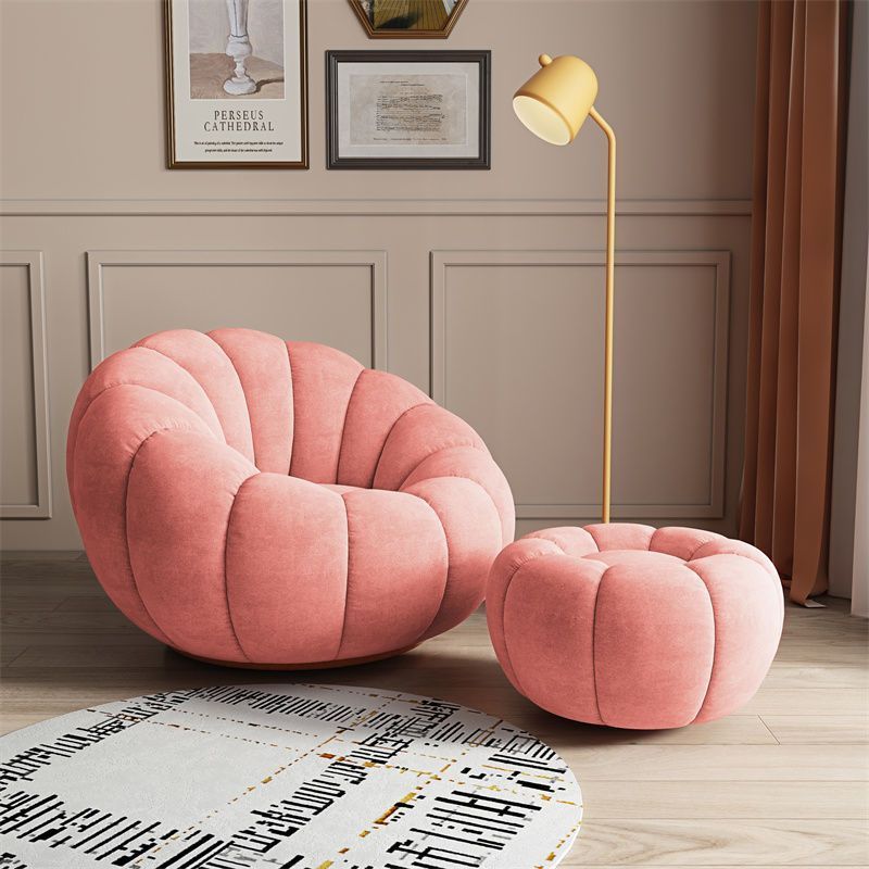 Modern Comfortable Living Room Chair Single Seat Sofa Lounge Chair Rotary Lazy Armchair Wool Fabric Hot Selling Nordic Luxury