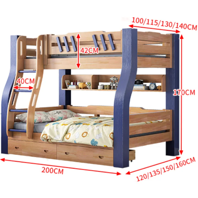 Bunk Beds for Girls Cool Design Hot Selling at an Cheap Price Bunk Bed Multifunctional Mother and Child Bed High Quality Wooden