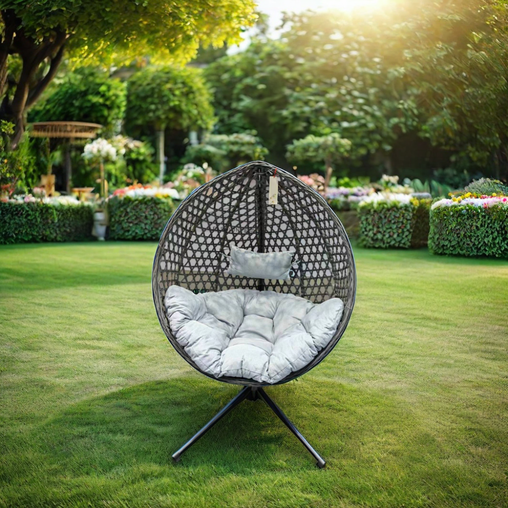 Dining and Bar Chairs Outdoor Wooden Rattan Chair with Cushion Woven Reclining Cross Back Recliner Garden Furniture Set