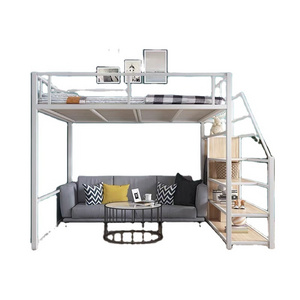 With High and Low Bunk Bunks Space-saving Loft Bed for Bedroom Small Apartment Duplex Design Multi-functional Iron Modern Metal