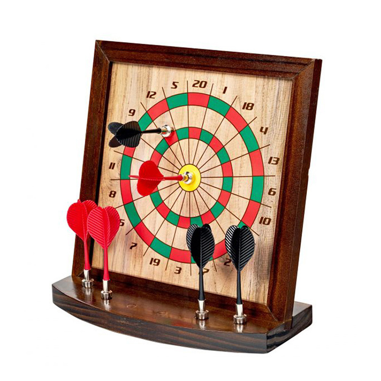 Custom Dart Target Tabletop Dart With Wooden Target Professional Double Sided Magnetic Dartboard Toys