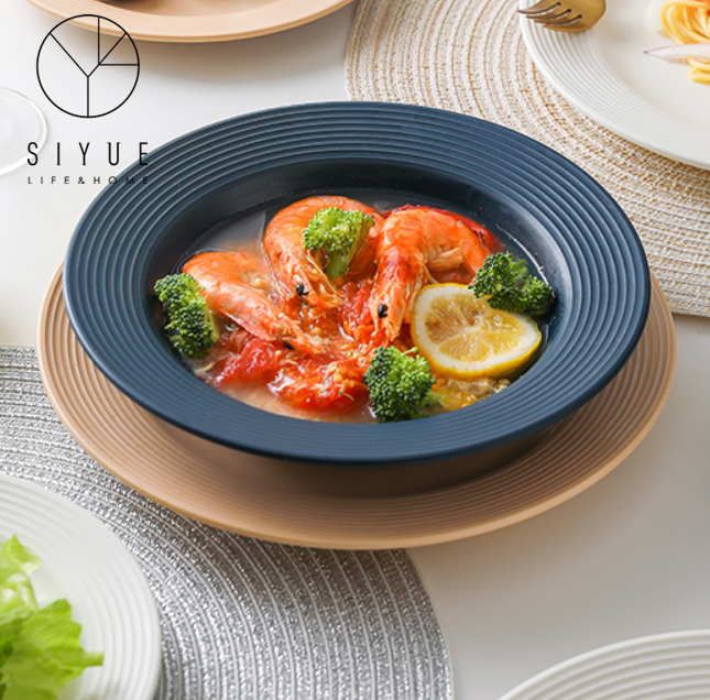 Contracted Style Ceramic Matte  Round 8 inch  Plates for Kitchenware  3011